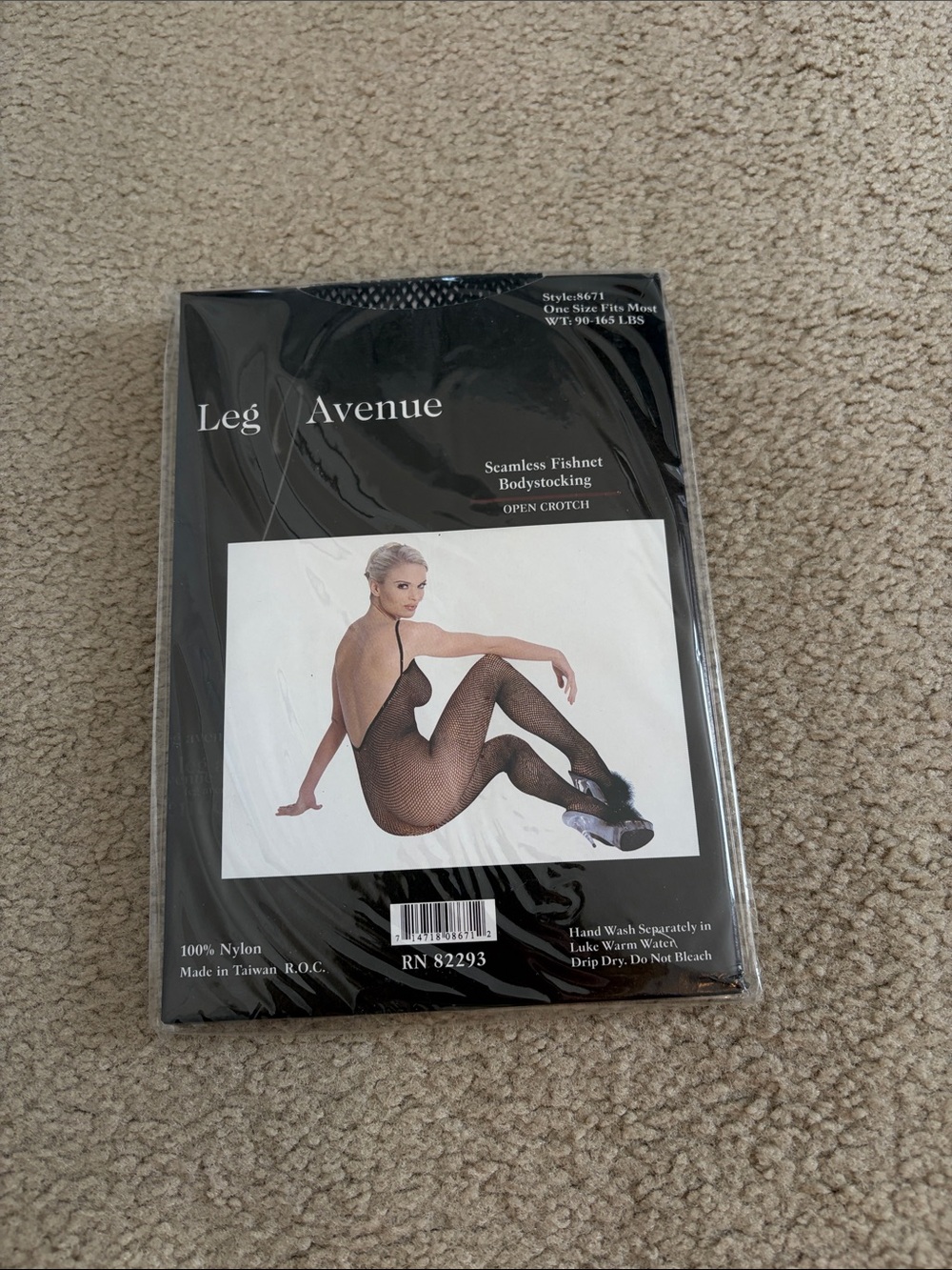 Leg Avenue Black Seamless Fishnet Bodystocking